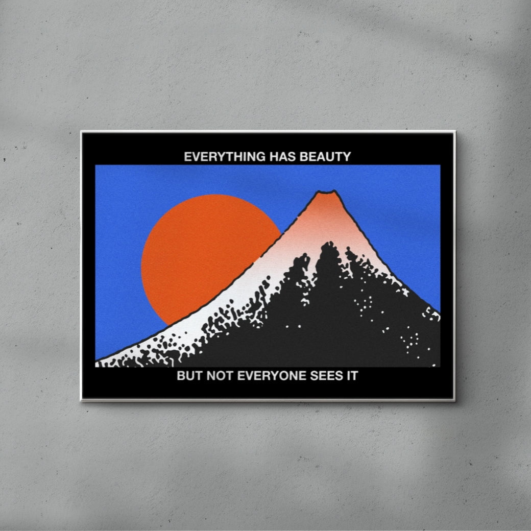 Everything has beauty contemporary wall art print by Othman Zougam - sold by DROOL