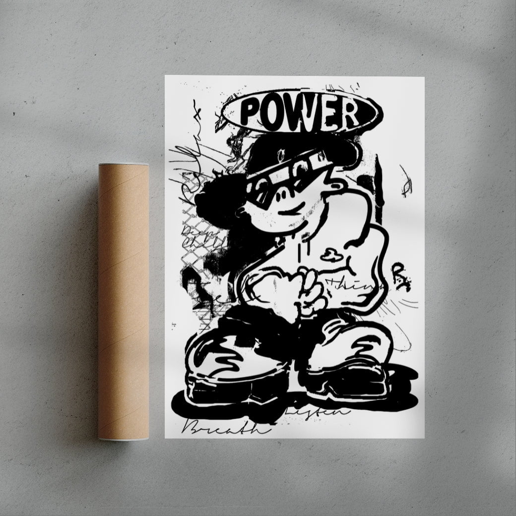 Power contemporary wall art print by Amelie Goeppel - sold by DROOL