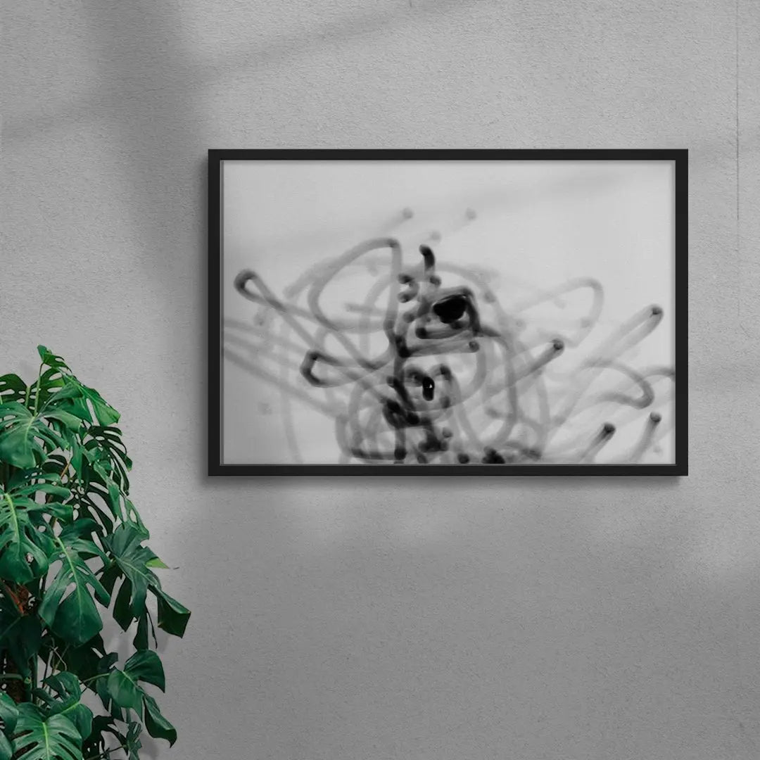 Squiggles contemporary wall art print by Omar Belattar - sold by DROOL