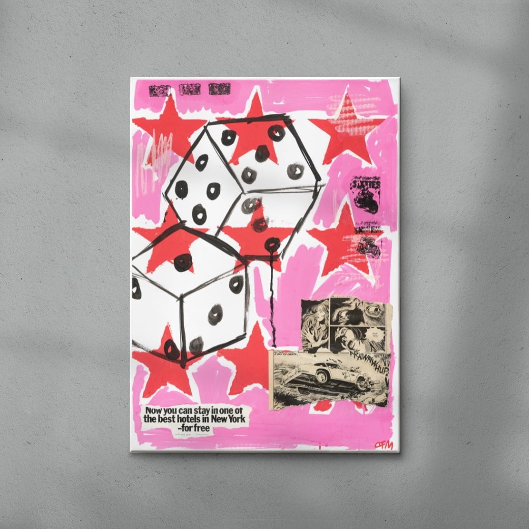 Fools Luck contemporary wall art print by Caitlin Flood-Molyneux - sold by DROOL