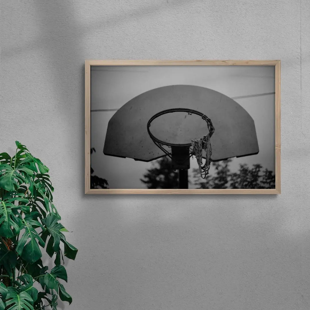 Solitary Hoop contemporary wall art print by Jason Jahnke - sold by DROOL