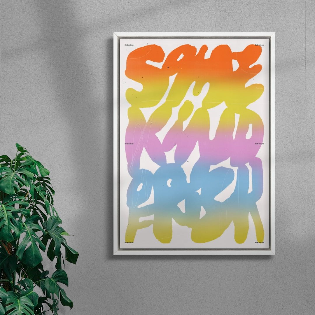 Bold Actions contemporary wall art print by Jorge Santos - sold by DROOL