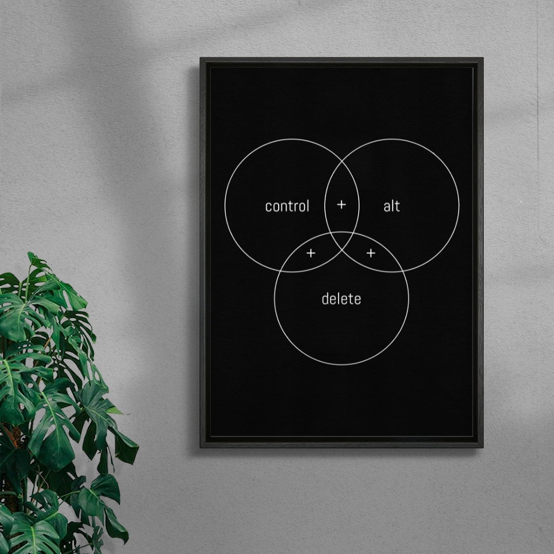 Ctrl+Alt+Del contemporary wall art print by Roman Post. - sold by DROOL