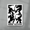NINE TO FIVE contemporary wall art print by Konrad Grafik - sold by DROOL