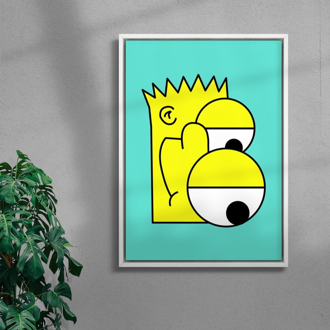 Picasso Bart contemporary wall art print by Ignorance1 - sold by DROOL