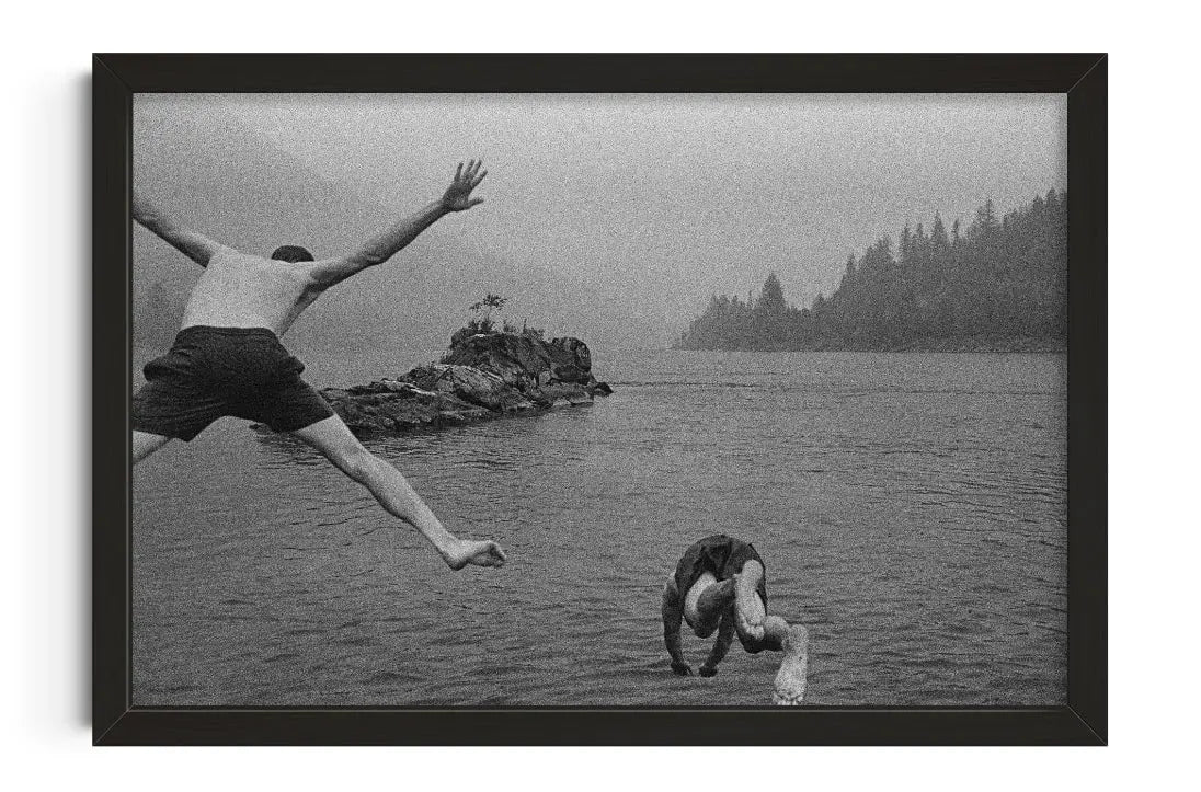 Leaping In contemporary wall art print by Alex Botton - sold by DROOL