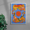 Celestial Cats contemporary wall art print by Kwonny - sold by DROOL