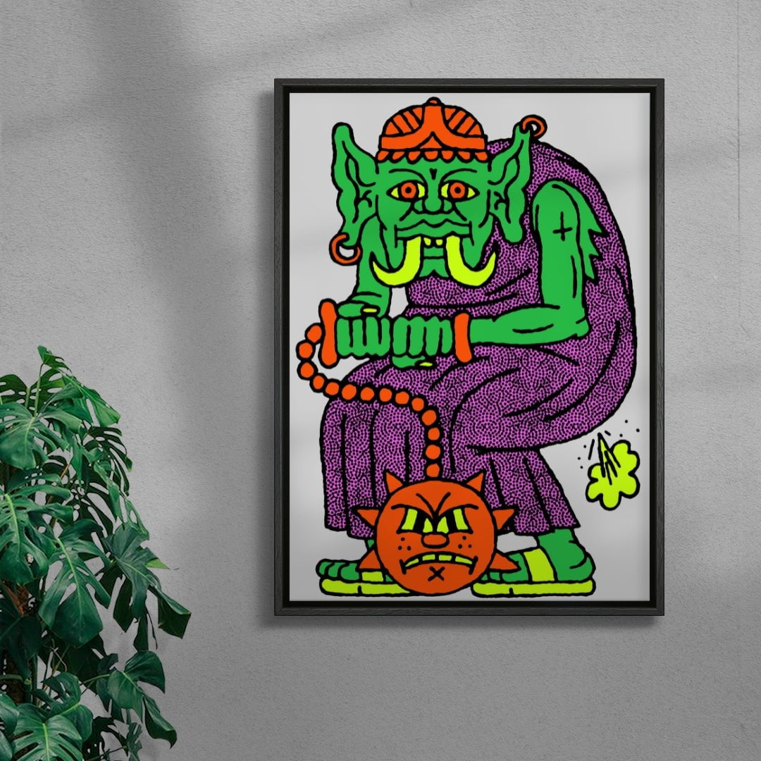 Goblin contemporary wall art print by Guy Field - sold by DROOL