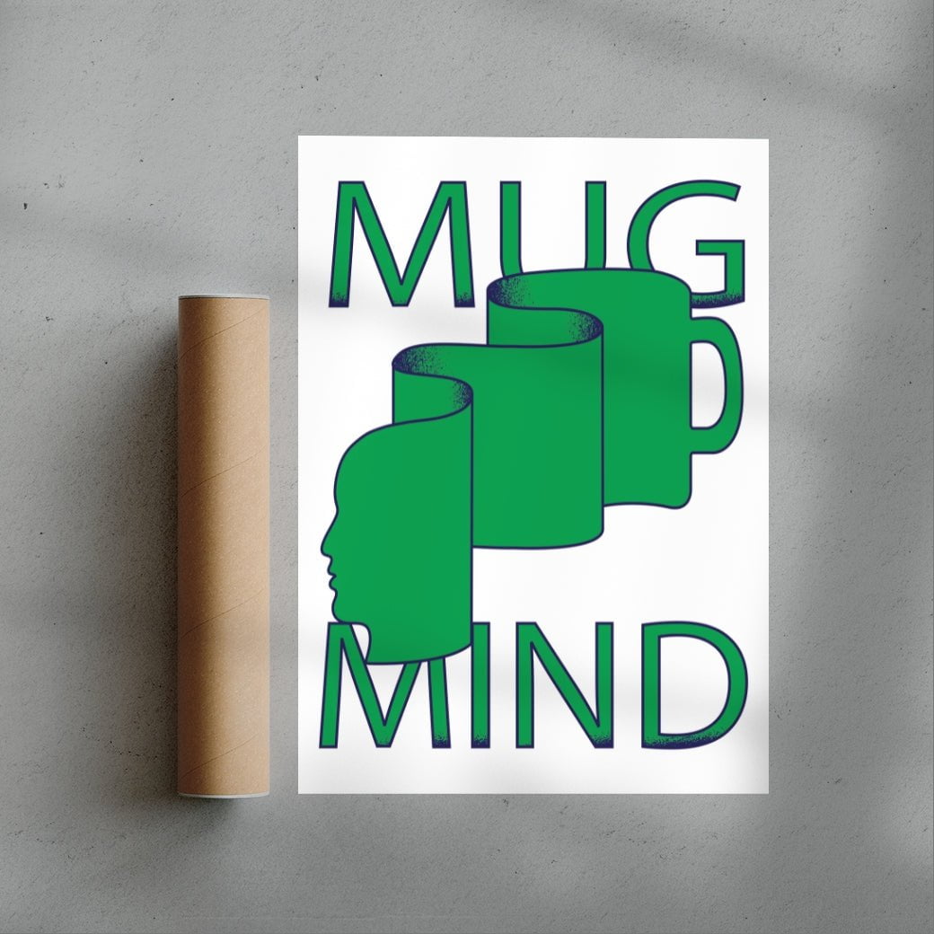 MUG MIND contemporary wall art print by Max Blackmore - sold by DROOL