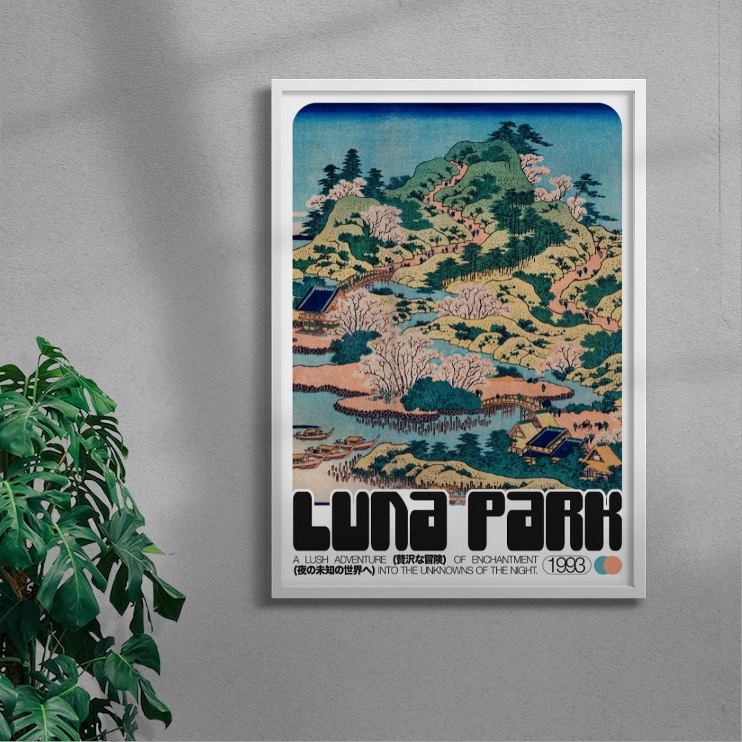 11.7x16.5" (A3) Luna Park - UNFRAMED contemporary wall art print by George Kempster - sold by DROOL