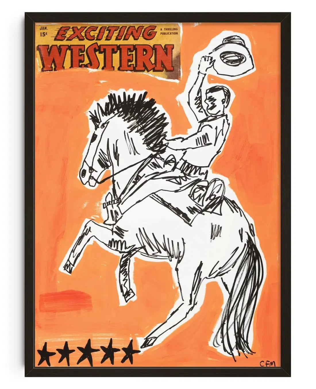 Wild West contemporary wall art print by Caitlin Flood-Molyneux - sold by DROOL