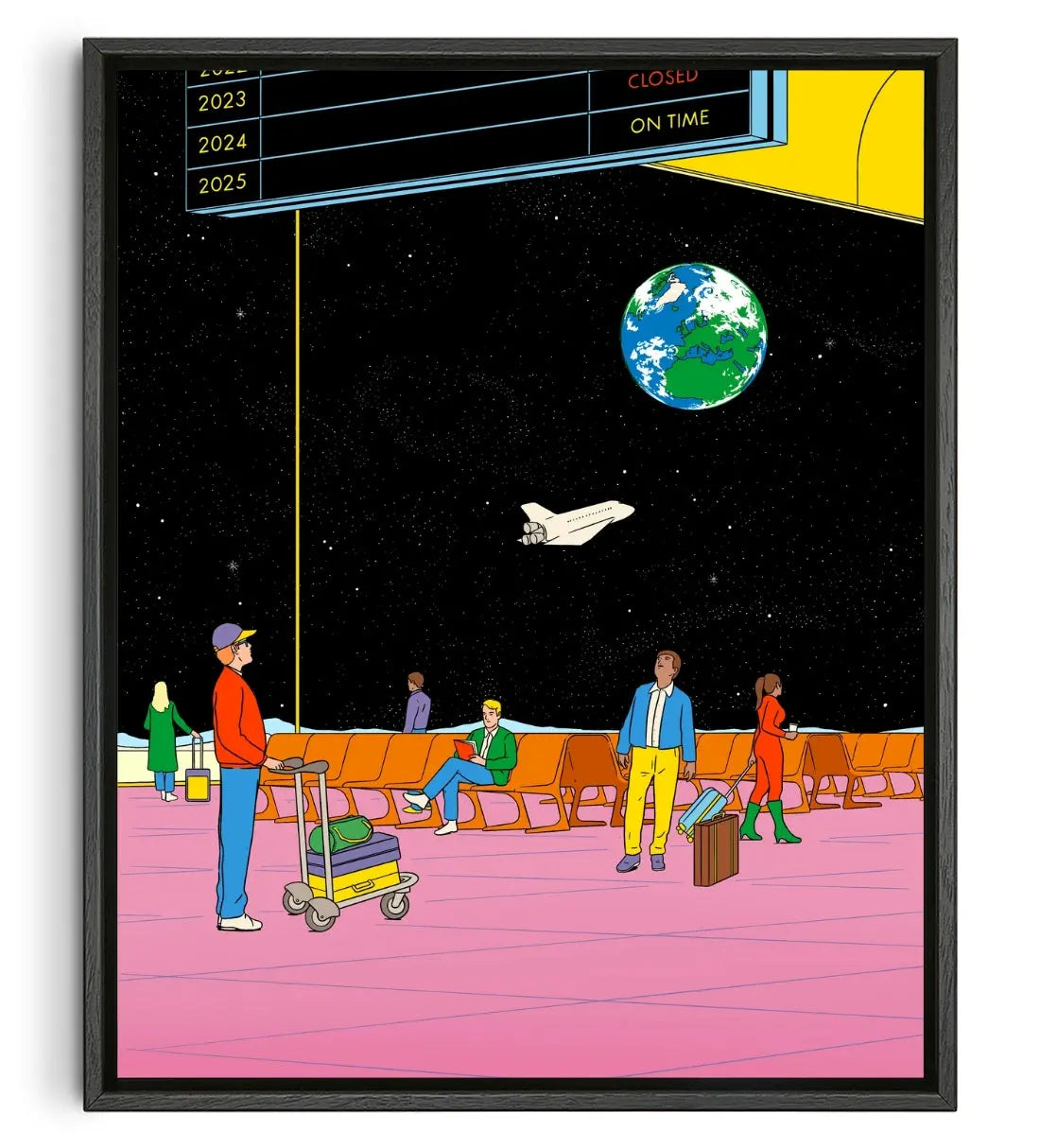 Spaceport  contemporary canvas print by Simon Bailly - sold by DROOL