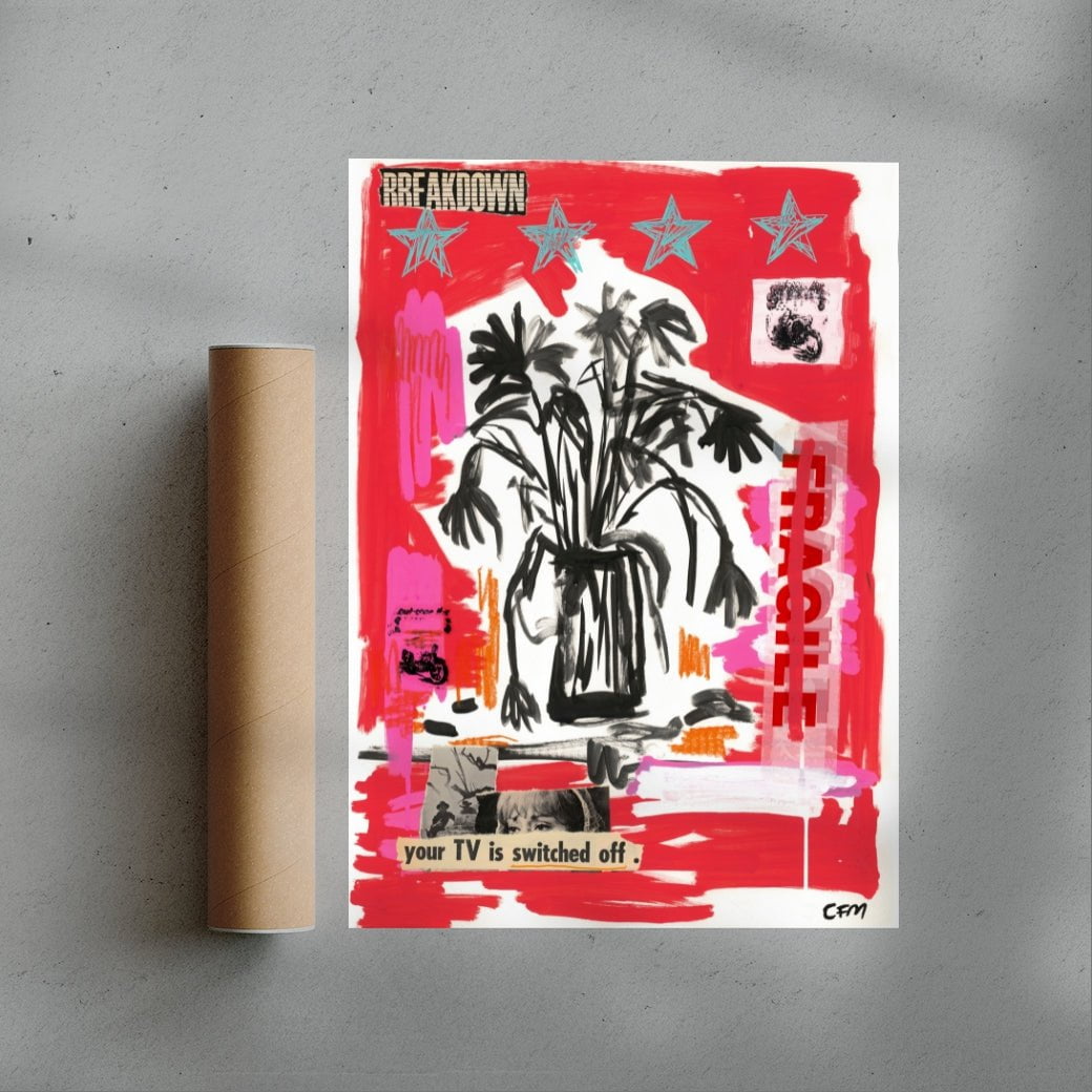 Switched Off contemporary wall art print by Caitlin Flood-Molyneux - sold by DROOL