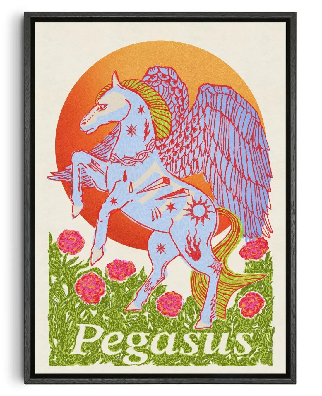 Pegasus contemporary wall art print by Kwonny - sold by DROOL