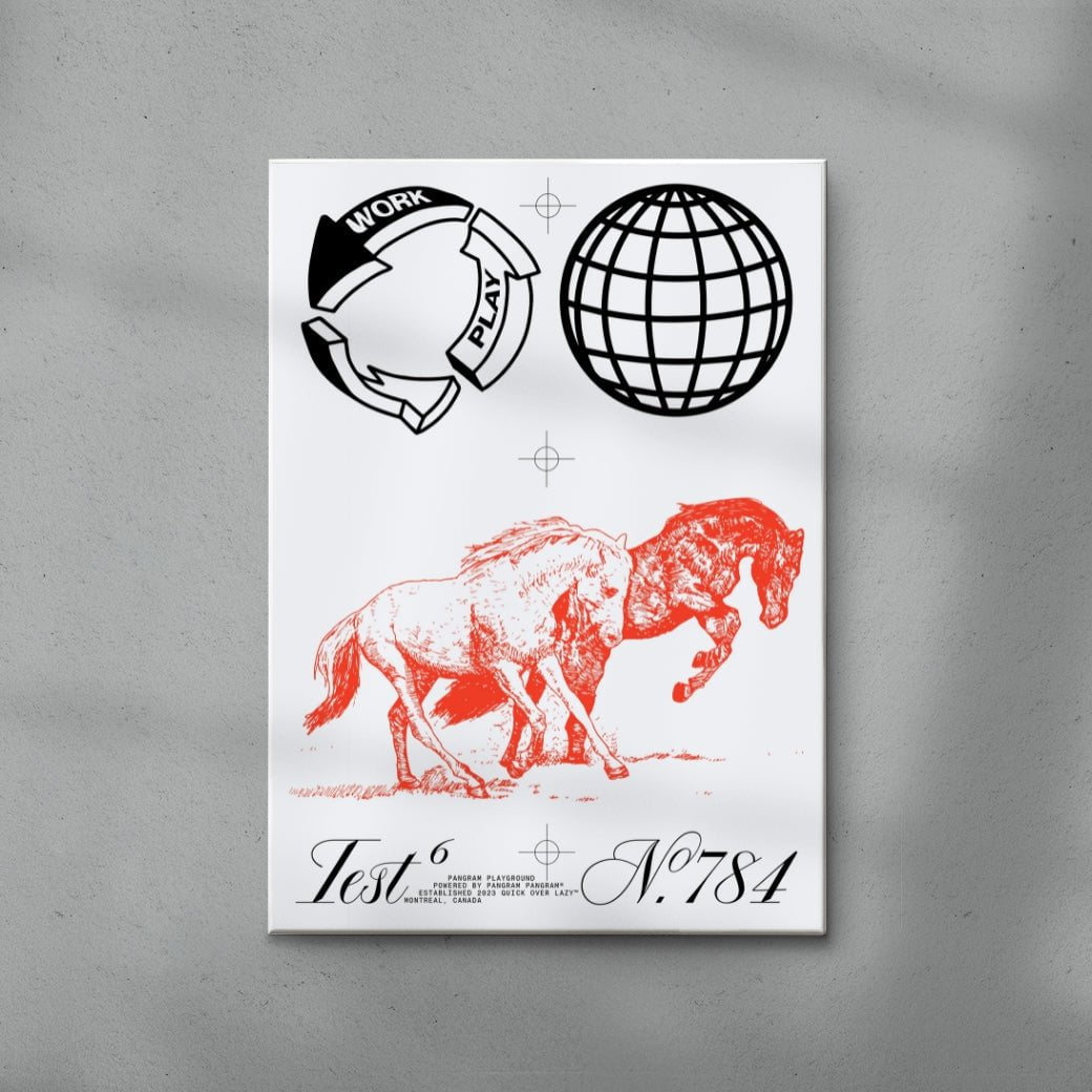 Work Play Balance contemporary wall art print by Pangram Pangram Foundry - sold by DROOL