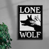 Lone Wolf contemporary wall art print by Utsav Verma - sold by DROOL