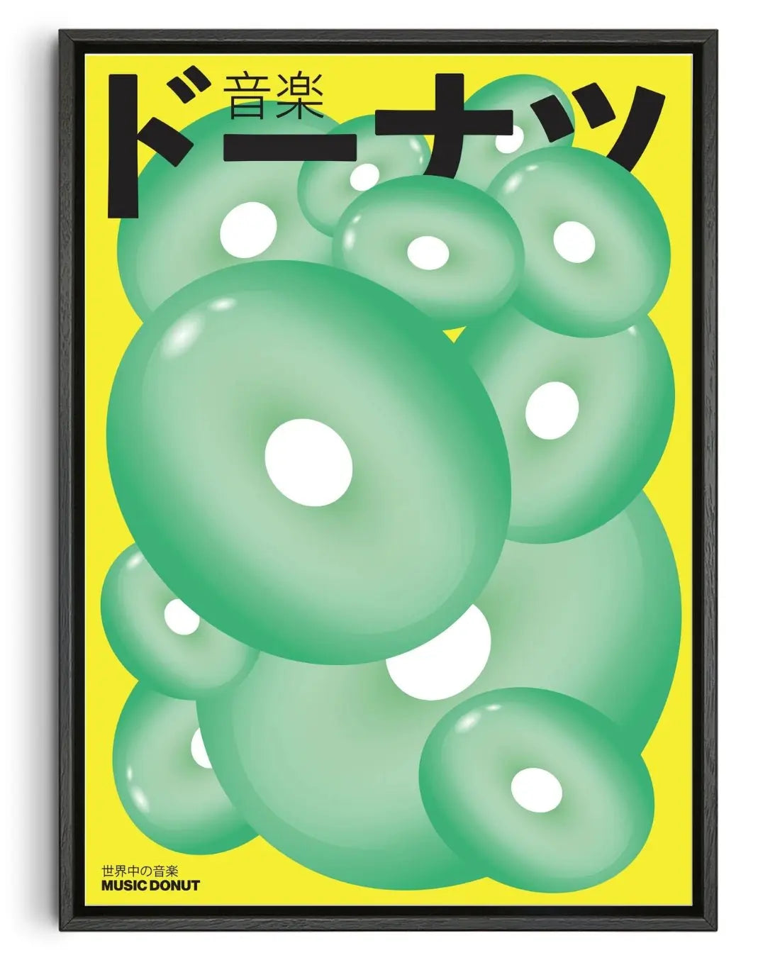 Music Donut contemporary wall art print by Maxim Dosca - sold by DROOL