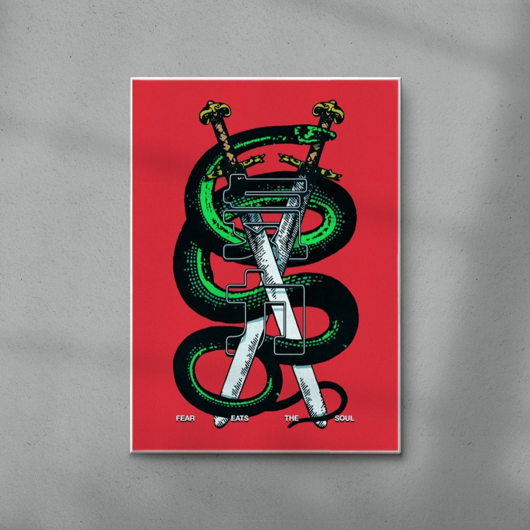 Fear Eats the Soul contemporary wall art print by Othman Zougam - sold by DROOL