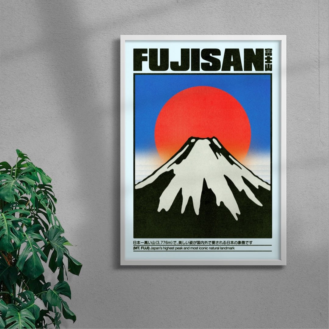 Fujisan contemporary wall art print by Othman Zougam - sold by DROOL