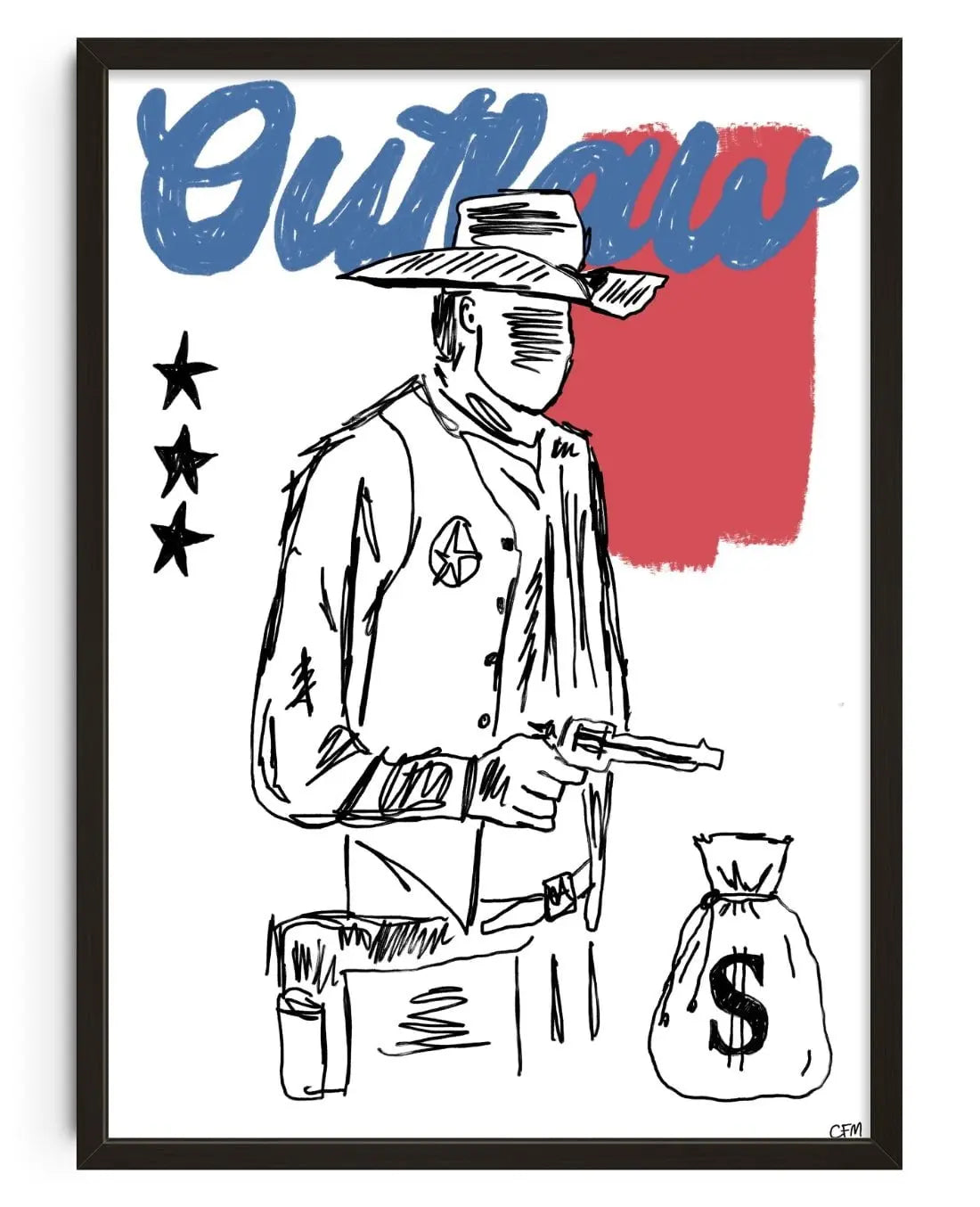Hold Up contemporary wall art print by Caitlin Flood-Molyneux - sold by DROOL