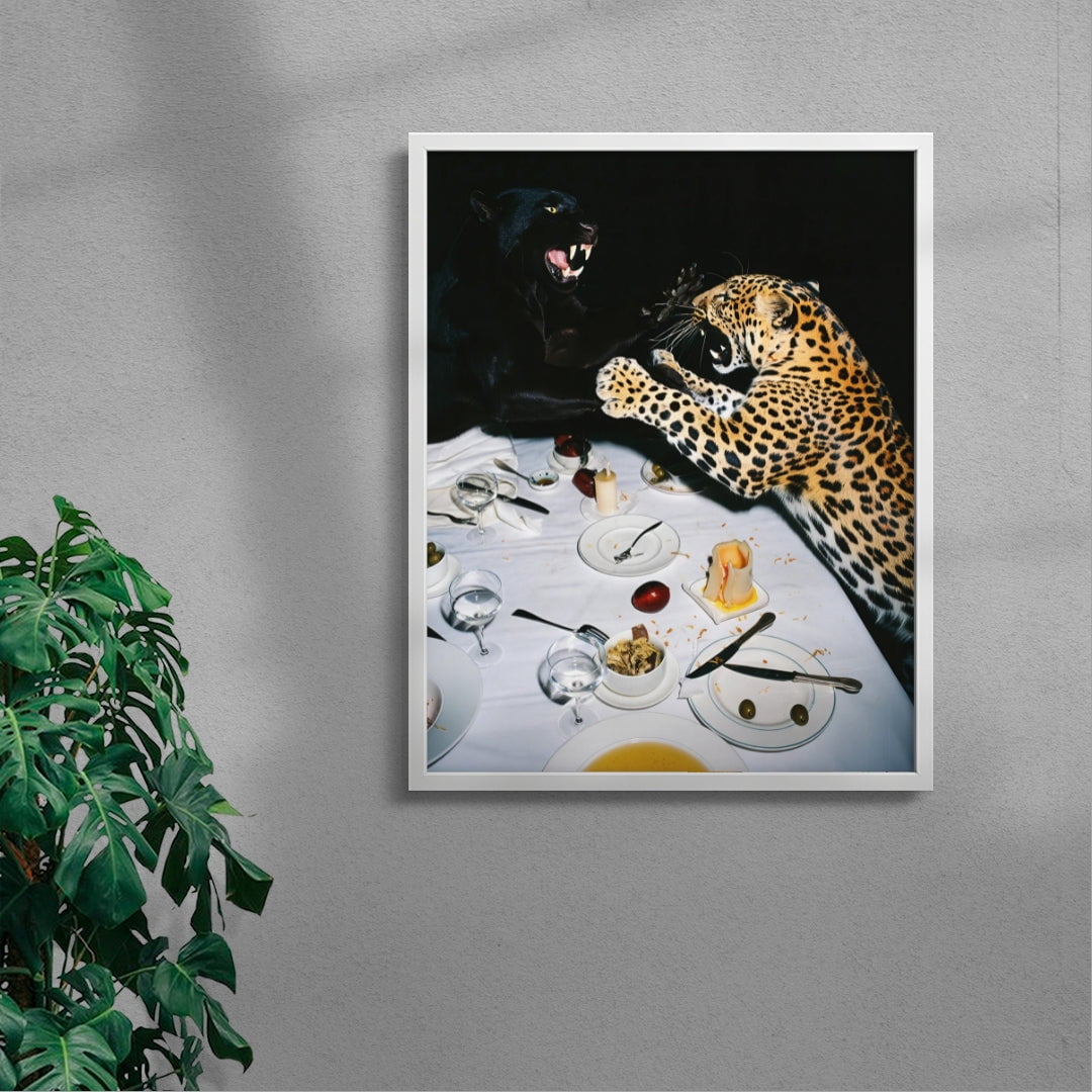 WHO'S PAYING? contemporary wall art print by Ces XC - sold by DROOL