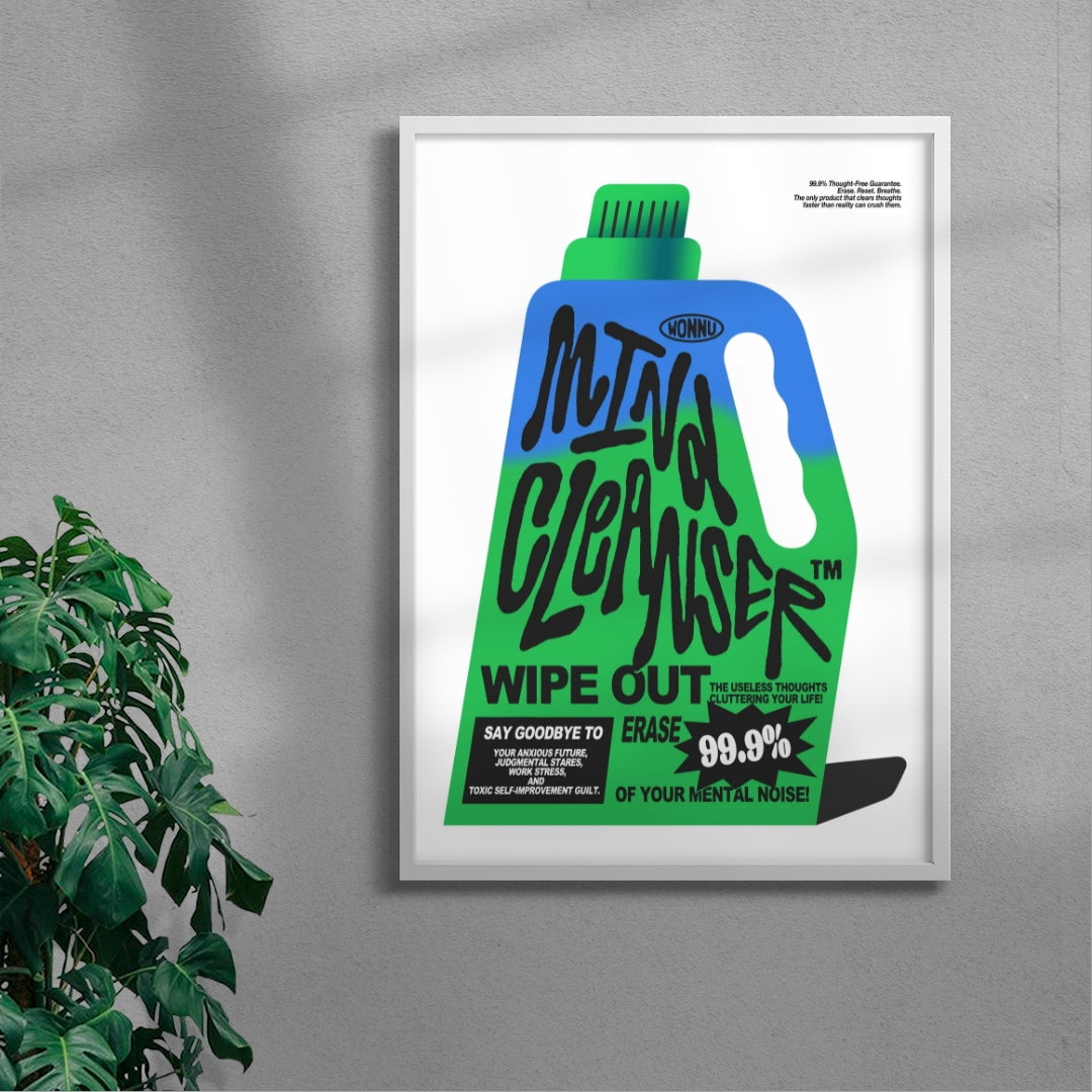 Mind Cleanser contemporary wall art print by Wonnu - sold by DROOL