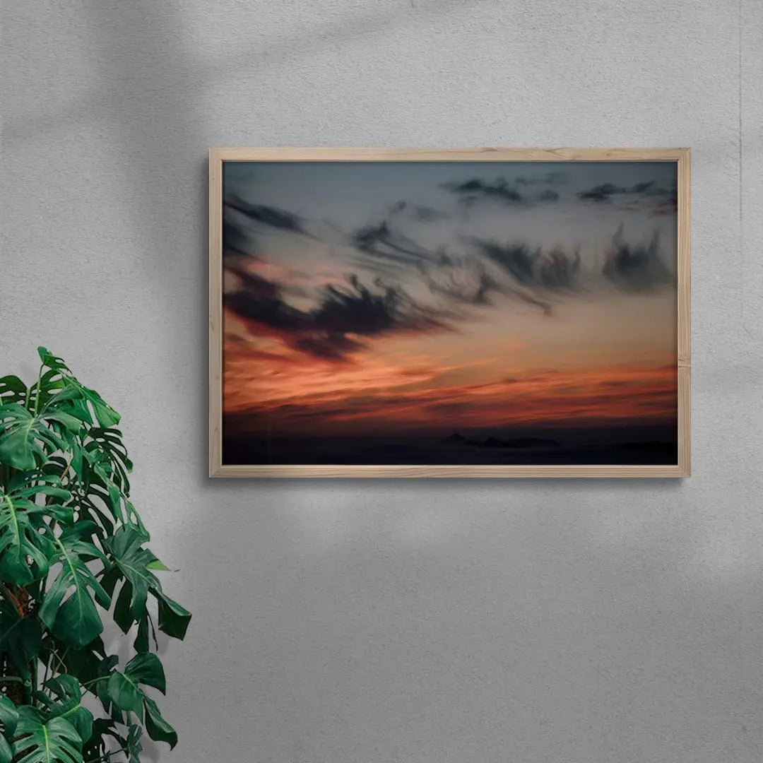 Amber Sky contemporary wall art print by Hannes Becker - sold by DROOL