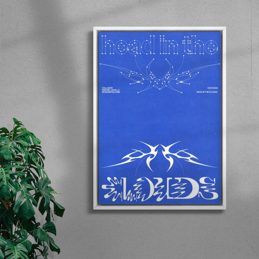 Head in the Clouds contemporary wall art print by Salome Frenzel - sold by DROOL
