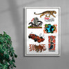 Showa Marks 1 contemporary wall art print by Othman Zougam - sold by DROOL