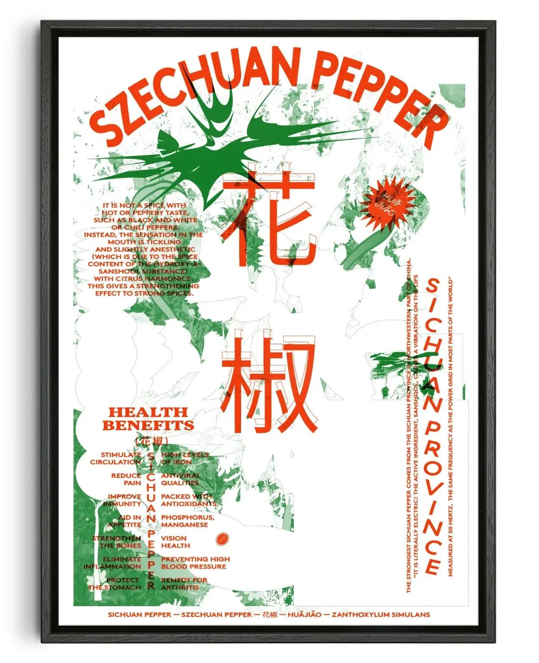 Szechuan Pepper contemporary wall art print by Studio Trikken - sold by DROOL