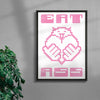 Eat Ass contemporary wall art print by Eric Schwarz - sold by DROOL
