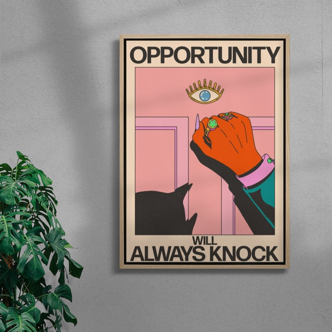 Opportunity Will Always Knock contemporary wall art print by Azaazelus - sold by DROOL