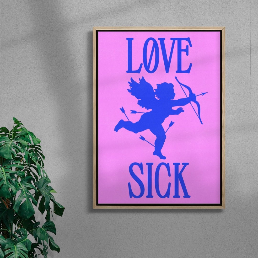 Lovesick contemporary wall art print by Utsav Verma - sold by DROOL