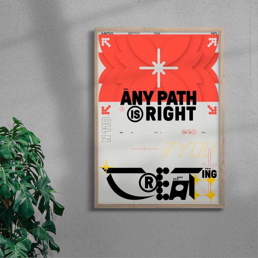Any Path Is Right contemporary wall art print by MEDG - sold by DROOL