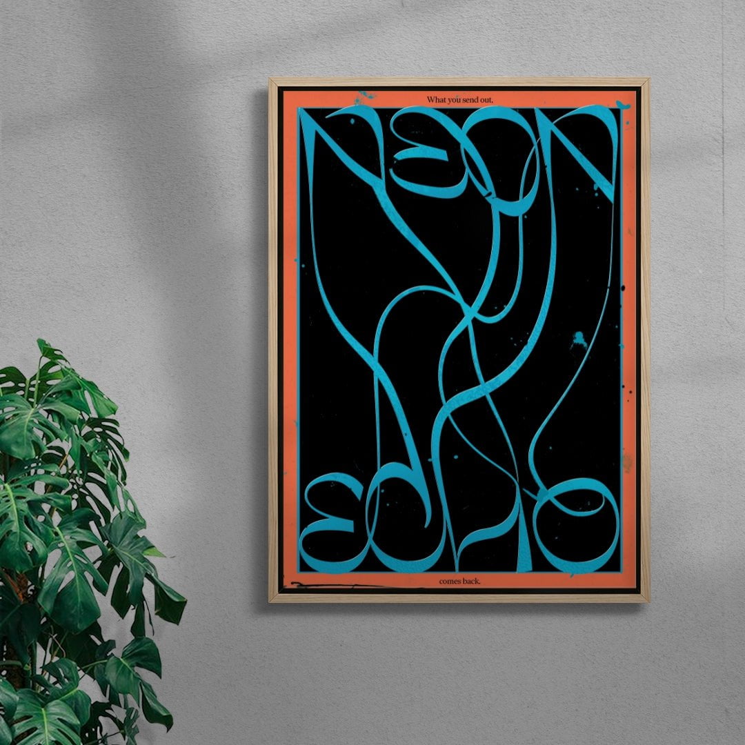 Neon Echo contemporary wall art print by Ciara Wade - sold by DROOL