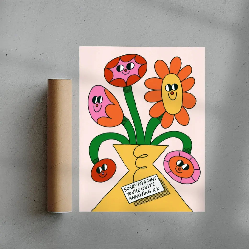 Flowers contemporary wall art print by Bianca Beneduci Assad - sold by DROOL