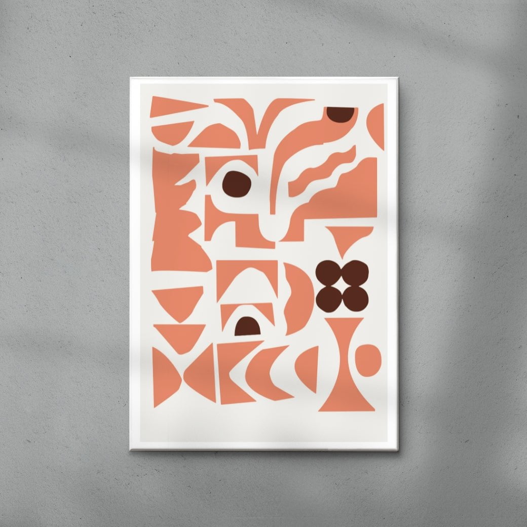 Quatrefoil 2 contemporary wall art print by Rikki Hewitt - sold by DROOL