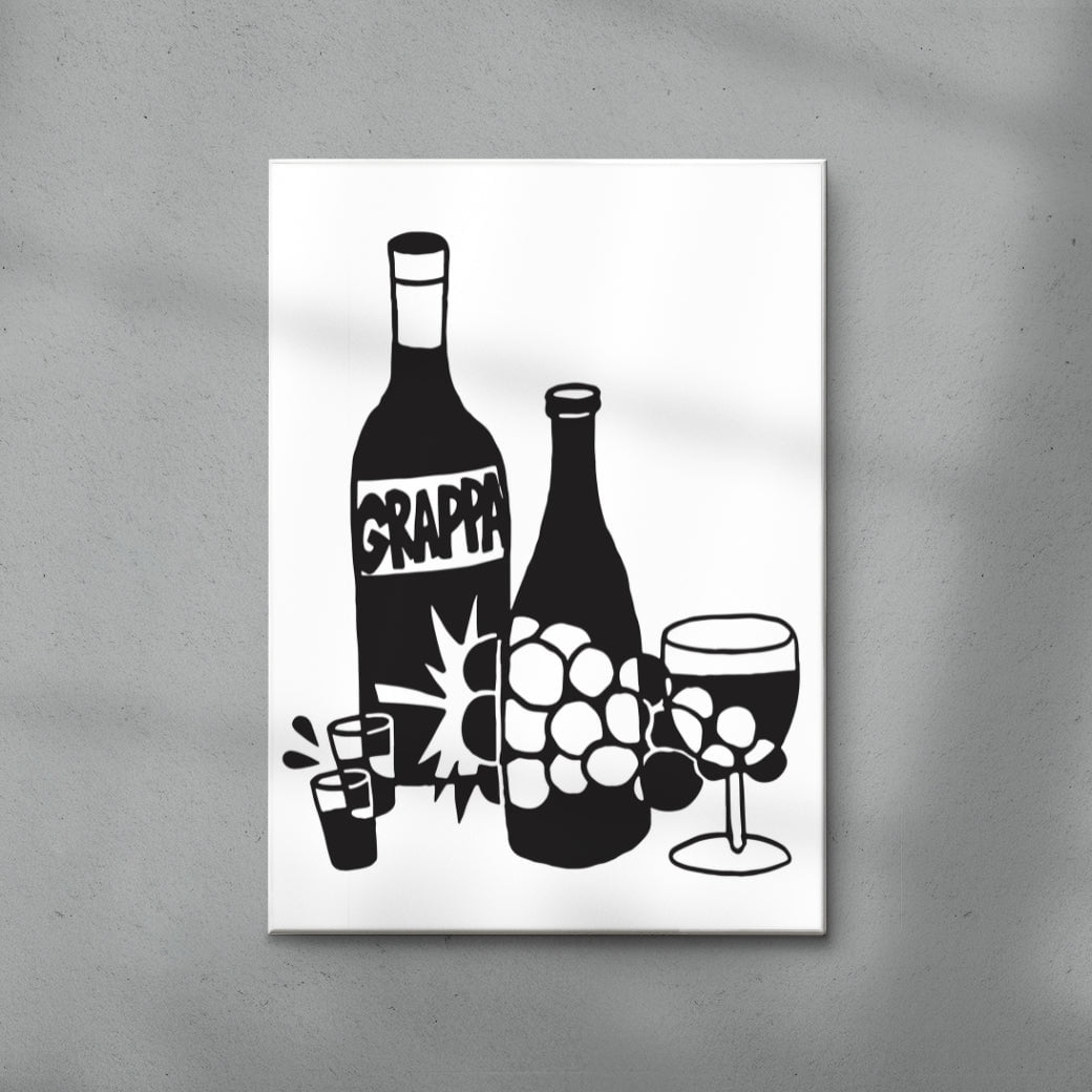 GRAPPA contemporary wall art print by Max Blackmore - sold by DROOL
