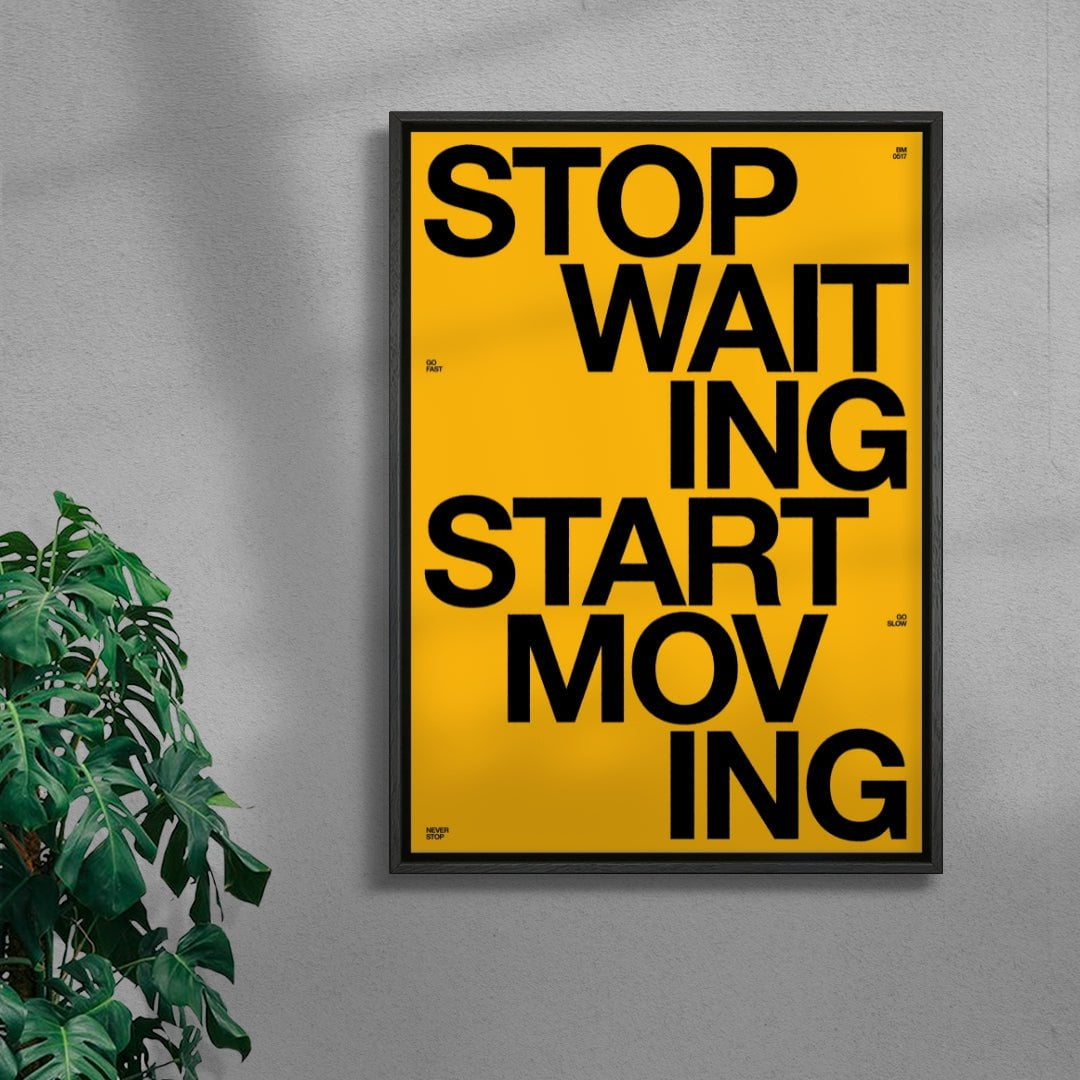 START MOVING contemporary wall art print by Brad Mead - sold by DROOL