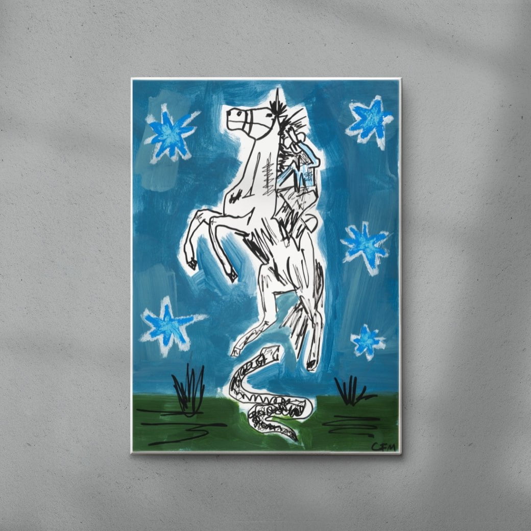 Freeze! contemporary wall art print by Caitlin Flood-Molyneux - sold by DROOL