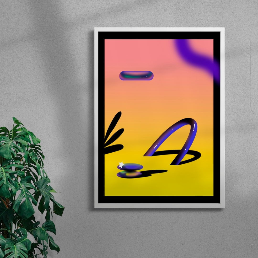 Sunny contemporary wall art print by Tolga Tarhan - sold by DROOL