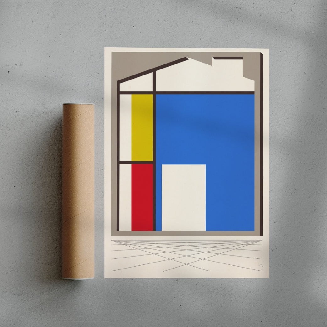 De Stijl Here contemporary wall art print by Edan Strachan - sold by DROOL