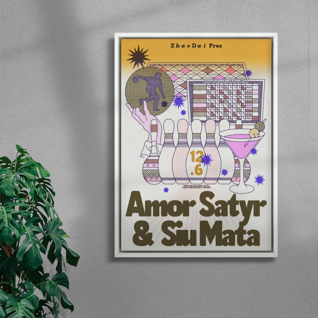 Zhao Dai pres. Amor Satyr & Siu Mata contemporary wall art print by MENSLIES - sold by DROOL