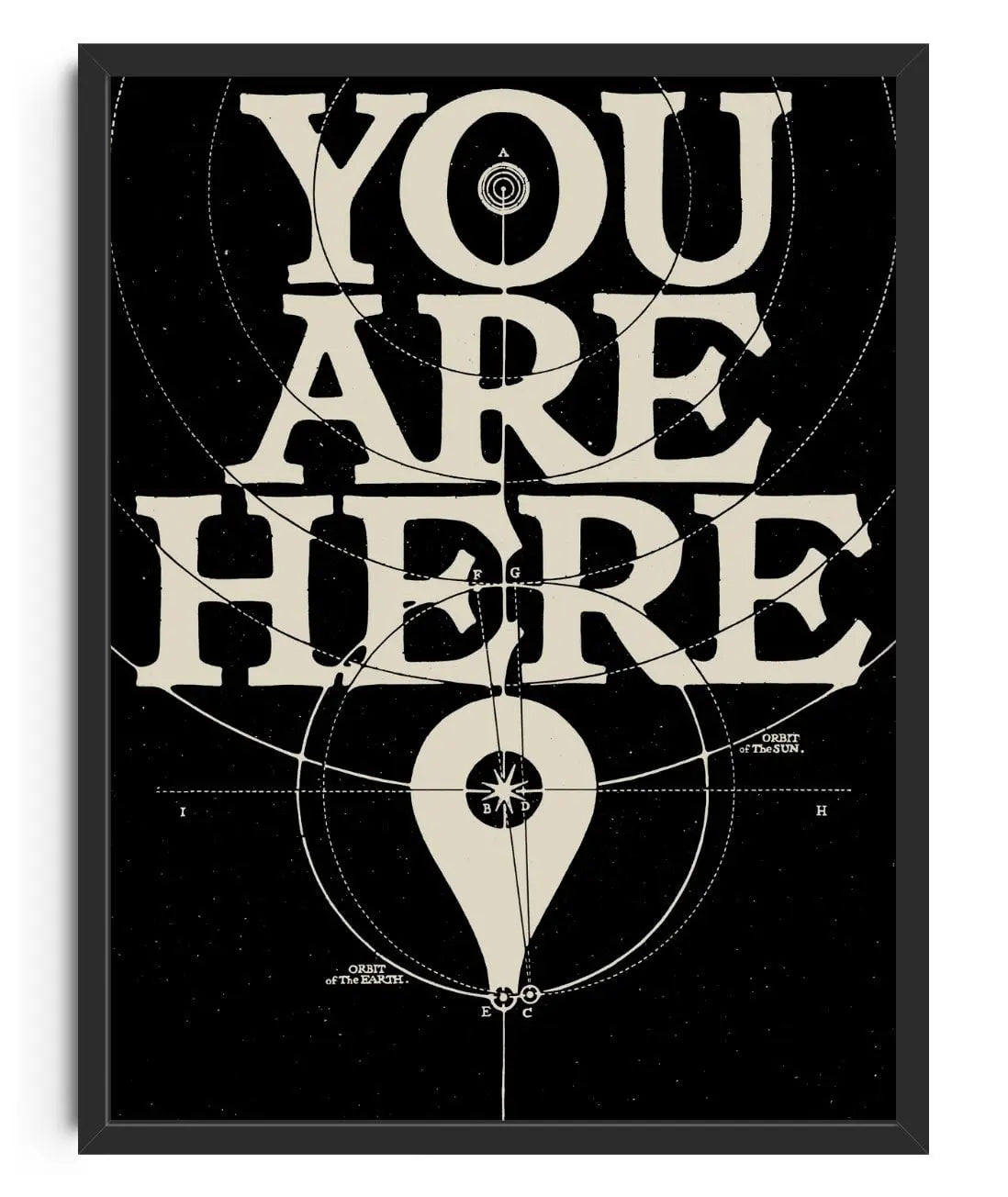 You Are Here contemporary wall art print by Pavel Ripley - sold by DROOL