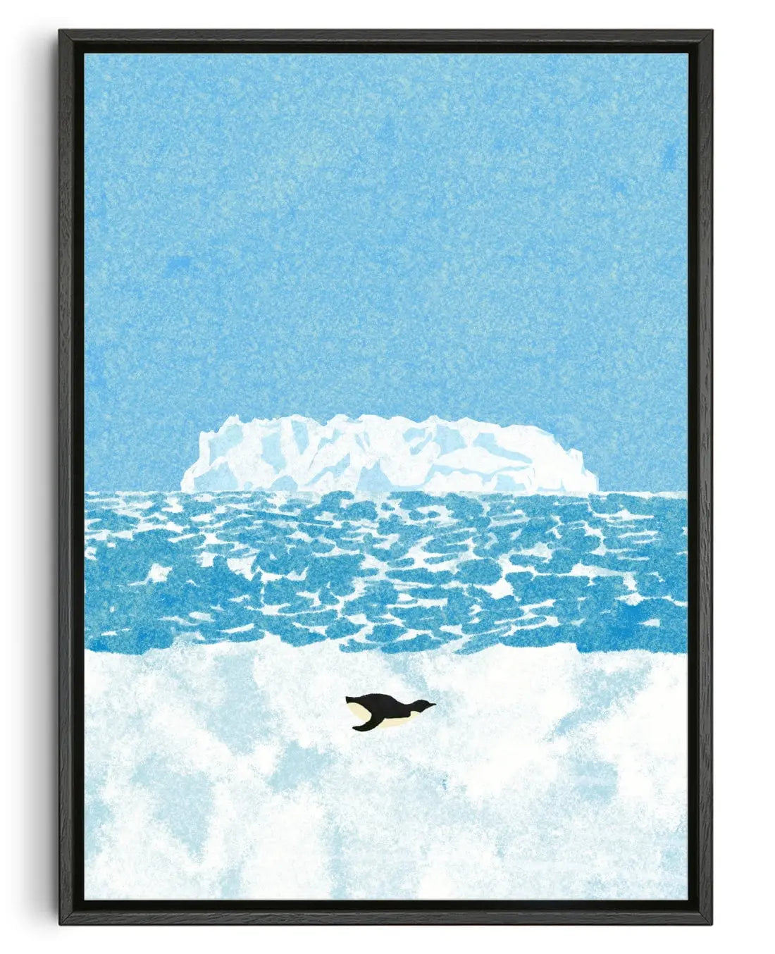 A penguin contemporary wall art print by Lily Kong - sold by DROOL