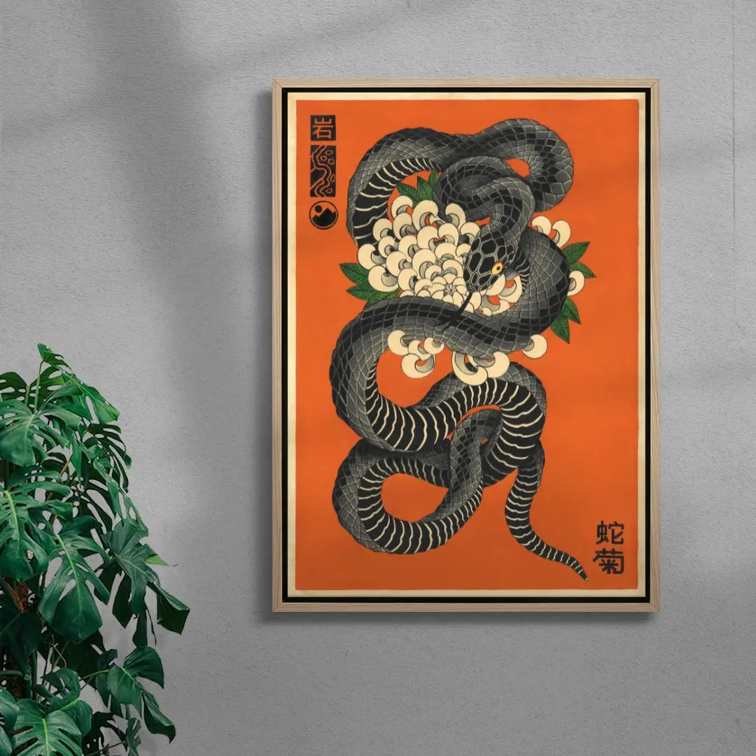 Serpent & Chrysanthemum