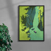 Takachiho Gorge contemporary wall art print by Lily Kong - sold by DROOL