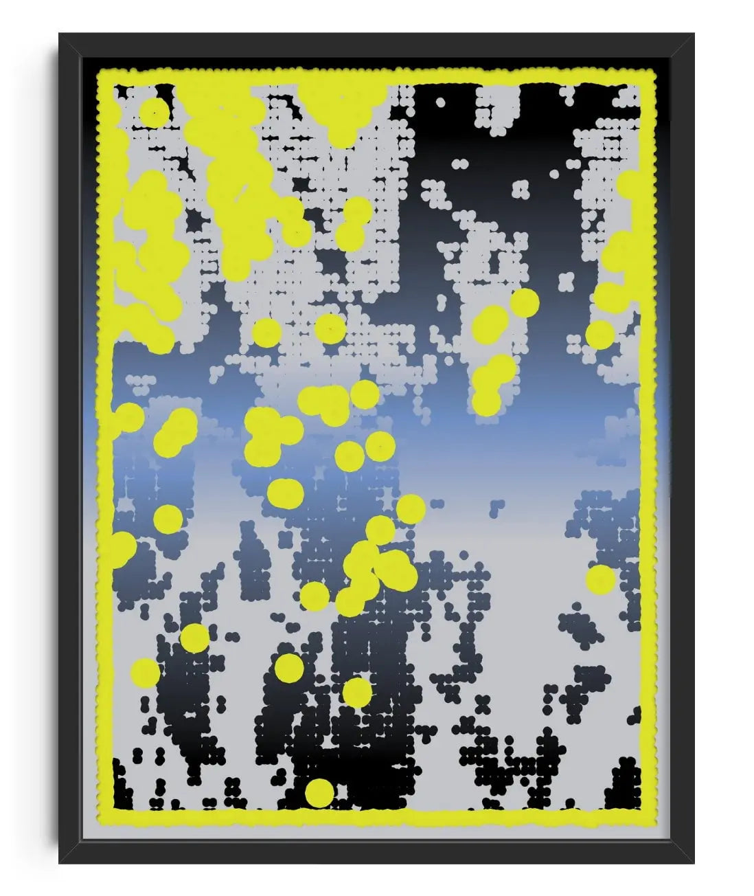 Digital Snow contemporary wall art print by Klara Troost - sold by DROOL