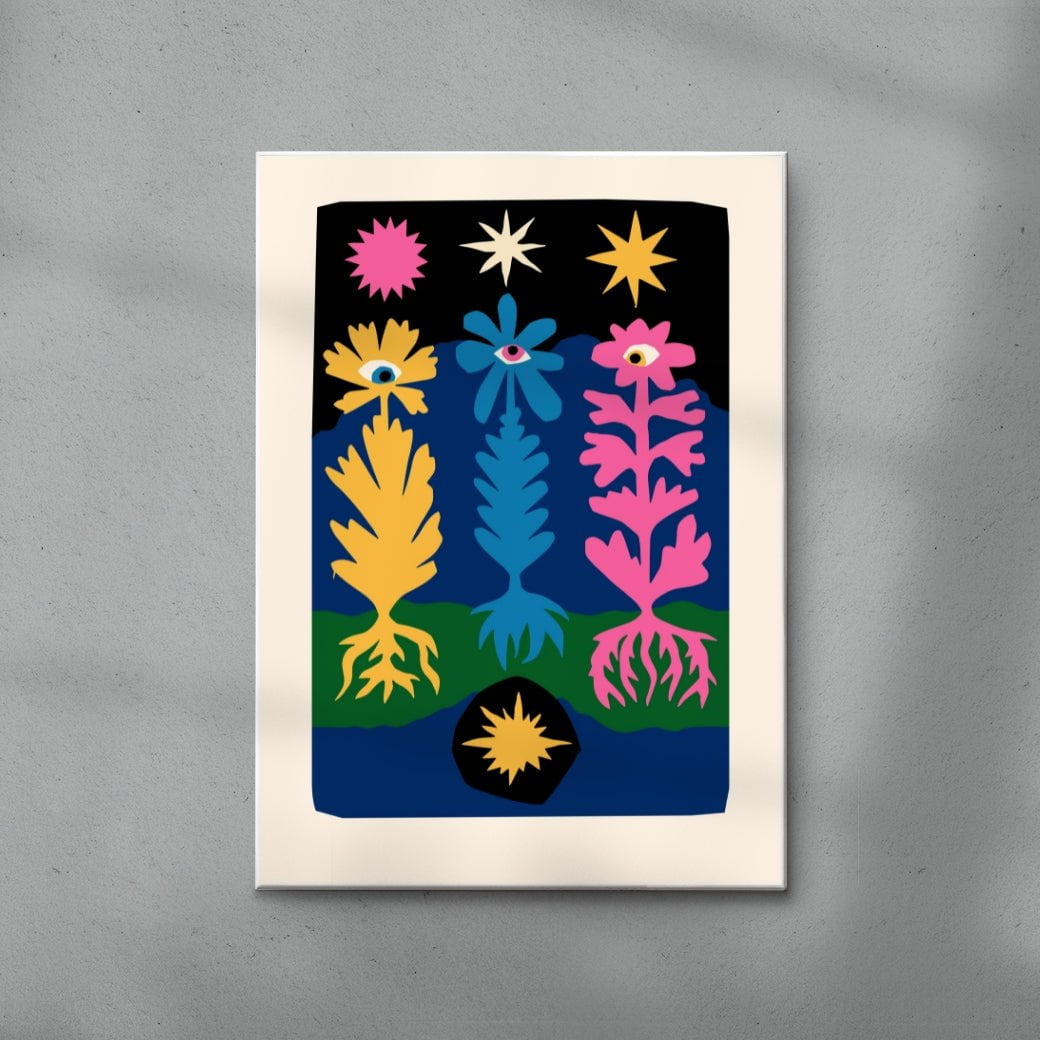Calling in the Dark contemporary wall art print by Nick Liefhebber - sold by DROOL