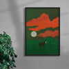 Emerald Midnight contemporary wall art print by Lily Kong - sold by DROOL